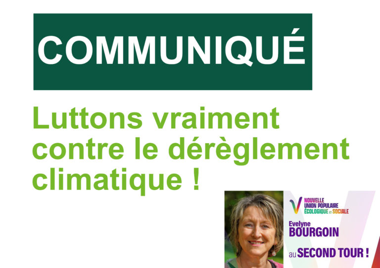 Communiqué. Luttons vraiment contre le dérèglement climatique !