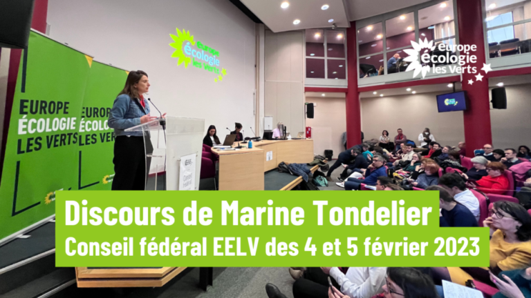 Discours de Marine Tondelier au Conseil fédéral des 4 et 5 février 2023